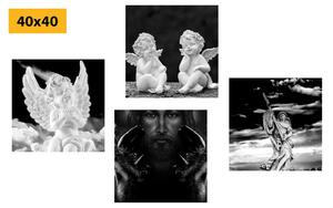 Set slika nebeska radost u crno-bijelom dizajnu