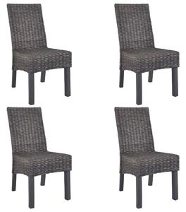 VidaXL Blagovaonske stolice od ratana kubu i drva manga 4 kom smeđe