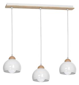 Bijela viseća svjetiljka s drvenim detaljima Homemania Dama Tres