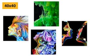Set slika šarena apstrakcija