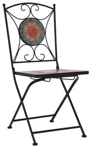 VidaXL Bistro stolice s mozaikom 2 kom narančasto-sive