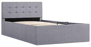 VidaXL Hidraulični okvir za krevet od tkanine svjetlosivi 90 x 200 cm