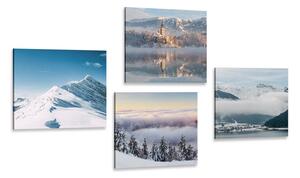 Set slika snježne planine