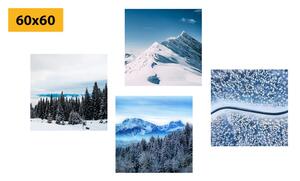 Set slika ljepote snježne prirode
