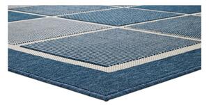Plavi vanjski tepih Universal Nicol Squares, 80 x 150 cm