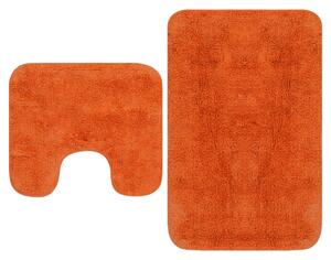 VidaXL 2-dijelni set kupaonskih otirača od tkanine narančasti