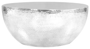 VidaXL Stolić za kavu od čekićanog aluminija 70 x 30 cm srebrni