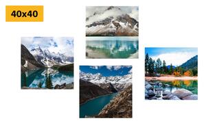 Set slika zadivljujući planinski krajolik