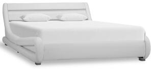 VidaXL Okvir za krevet od umjetne kože LED bijeli 140 x 200 cm