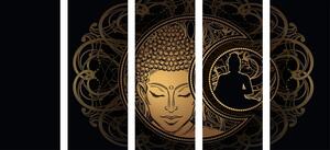 5-dijelna slika Buddha i njegova snaga harmonije