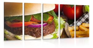 5-dijelna slika američki hamburger