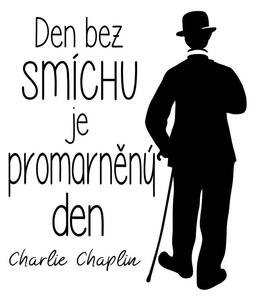 Zidna samoljepljiva naljepnica s citatom Ambiancea Charlieja Chaplina