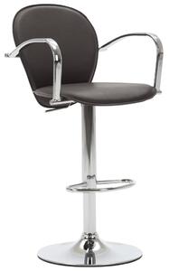 VidaXL Barski stolac s naslonom za ruke smeđi od umjetne kože
