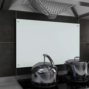 VidaXL Kuhinjska zaštita od prskanja bijela 80 x 50 cm kaljeno staklo