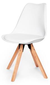 Set s 2 bijele stolice s postoljem od bukovog drveta Bonami Essentials Gina