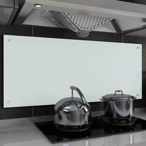 VidaXL Kuhinjska zaštita od prskanja bijela 120 x 50 cm kaljeno staklo