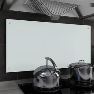 VidaXL Kuhinjska zaštita od prskanja bijela 100 x 50 cm kaljeno staklo