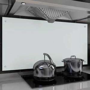 VidaXL Kuhinjska zaštita od prskanja bijela 120 x 60 cm kaljeno staklo