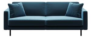Plava baršunasti sofa 207 cm Kobo – MESONICA