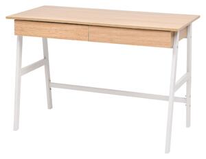 VidaXL Pisaći stol 110 x 55 x 75 cm boja hrasta i bijela