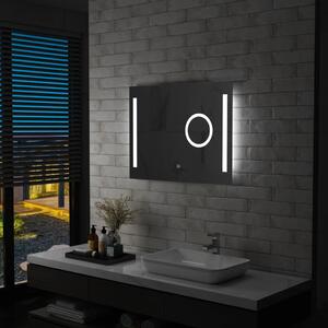 VidaXL Kupaonsko LED zidno ogledalo sa senzorom na dodir 80 x 60 cm