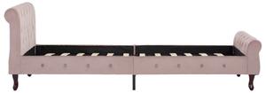 Okvir za krevet ružičasti baršunasti 100 x 200 cm