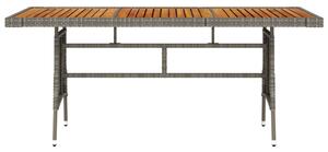 VidaXL Vrtni stol sivi 160x70x72 cm poliratan i masivno bagremovo drvo