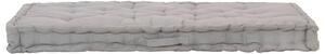 VidaXL Paletni podni jastuk pamučni 120 x 80 x 10 cm sivi