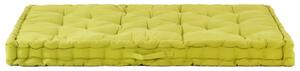 VidaXL Paletni podni jastuk pamučni 120 x 80 x 10 cm zeleni