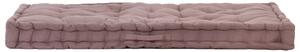 VidaXL Paletni podni jastuk pamučni 120 x 80 x 10 cm smeđe-sivi