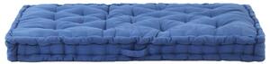 VidaXL Paletni podni jastuk pamučni 120 x 80 x 10 cm svjetloplavi