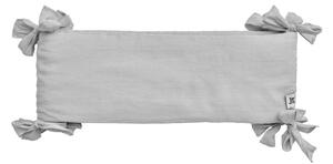 Siva dječja lanena zaštita za krevetić BELLAMY Stone Gray, 23, 5 x 198 cm