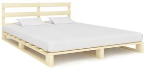 VidaXL Okvir za krevet od paleta od masivne borovine 140 x 200 cm