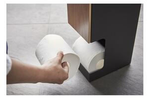 Crni spremnik za toaletni papir YAMAZAKI Rin Stocker, visina 71 cm