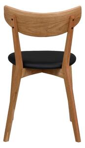 Black Friday - Blagovaona stolica od smeđe hrastovine s crnim Rowico Ami sjedalom