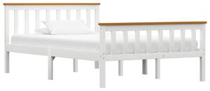 VidaXL Okvir za krevet od masivne borovine bijeli 120 x 200 cm