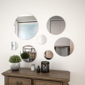 VidaXL 7-dijelni set okruglih zidnih ogledala od stakla