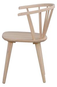 Svijetlo smeđa stolica za blagovanje od gumenog drveta Rowico Carmen