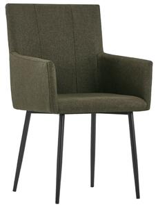 VidaXL Blagovaonske stolice s naslonima za ruke 6 kom smeđe od tkanine