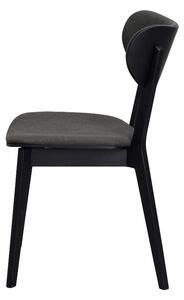 Black Friday - Crna blagovaonska stolica od hrasta s tamnosivim sjedalom Rowico Cato