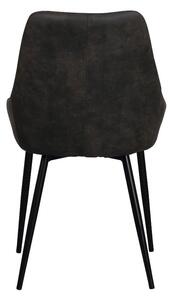 Tamnosmeđa tapecirana blagovaonska stolica Rowico Sierra