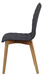Tamno siva stolica za blagovanje sa smeđim nogama Rowico Grace