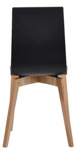 Crna blagovaonska stolica sa smeđim nogama Rowico Grace