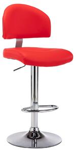 VidaXL Barski stolac od umjetne kože crveni