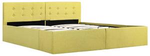 VidaXL Hidraulični okvir za krevet od tkanine limeta-žuti 160 x 200 cm