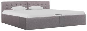 VidaXL Hidraulični okvir za krevet od tkanine smeđe-sivi 180 x 200 cm