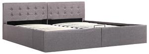 VidaXL Hidraulični okvir za krevet od tkanine smeđe-sivi 180 x 200 cm