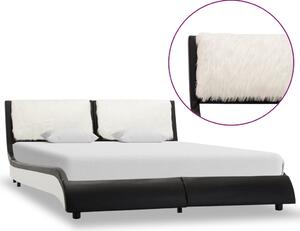 VidaXL Okvir za krevet od umjetne kože LED crno-bijeli 140 x 200 cm