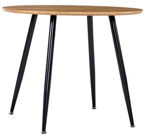 VidaXL Blagovaonski stol boja hrasta i crna 90 x 73,5 cm MDF