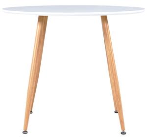 VidaXL Blagovaonski stol bijeli i boja hrasta 90 x 73,5 cm MDF